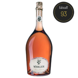 Bottle of Winkler Anna Katharina N°15 sparkling rosé wine with a Falstaff rating of 93.