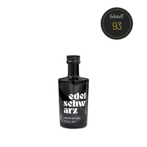A bottle of Edel Schwarz Alpine Dry Gin with a Falstaff score of 93.